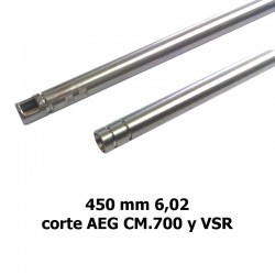 Cañón 450 mm 6,02 stainless steel AEG y VSR